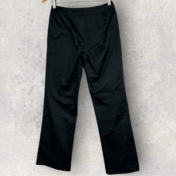 Lafayette 148 Black Straight Leg Trouser Dress Pants Size 4 Petite Stretch Women - Picture 2 of 11